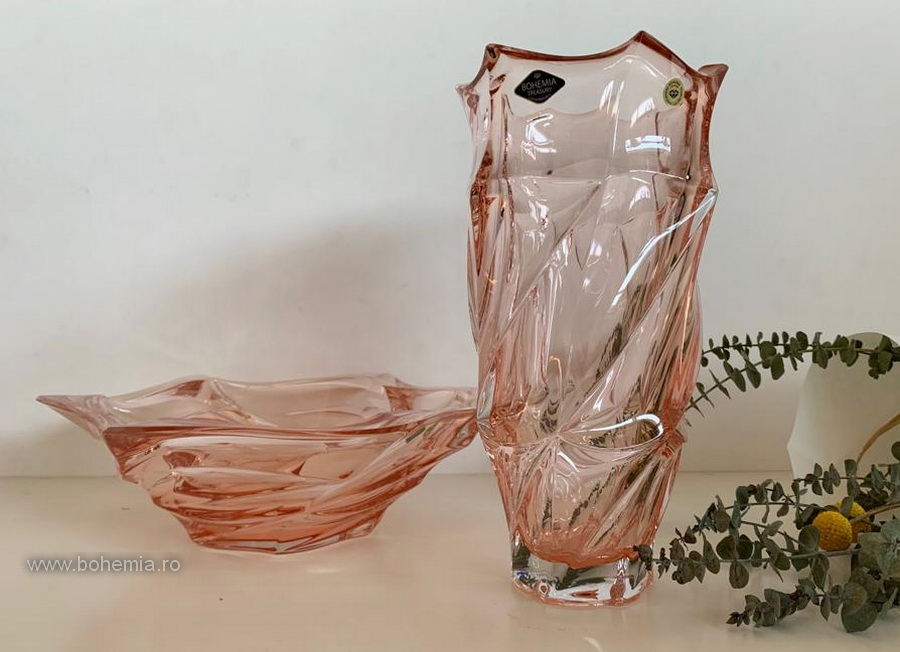Bohemia Crystalite FLAMENCO 30cm Bowl and vase