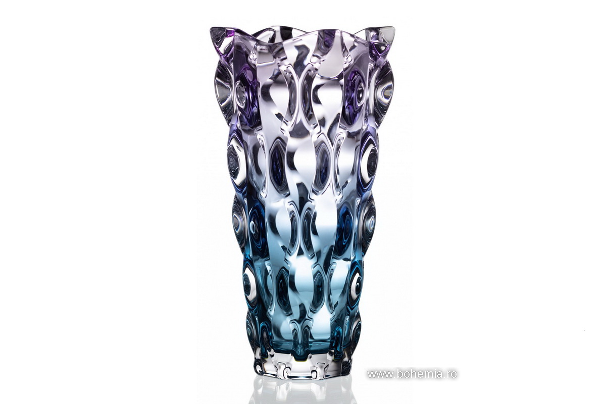 Bohemia Crystalin vase SAMBA 30.5 cm